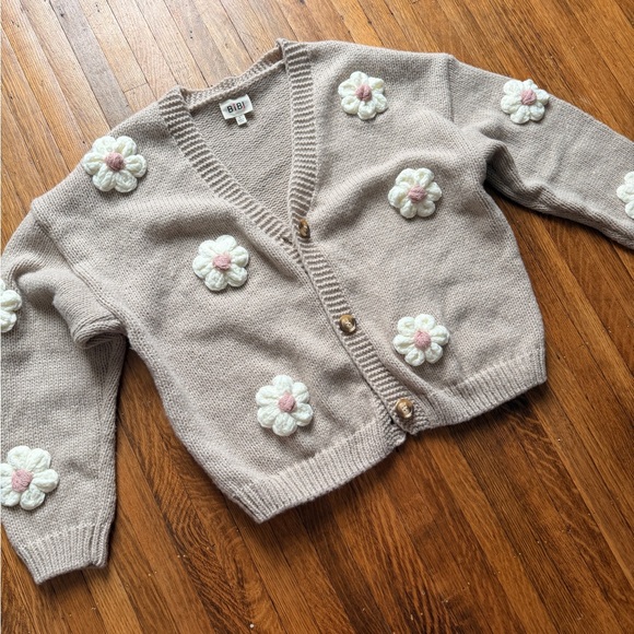 BiBi Sweaters - BIBI FLORAL CARDIGAN